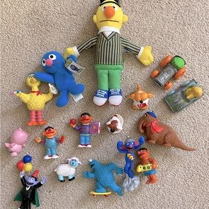 Retro Vintage Nostalgia SESAME STREET toy Lot